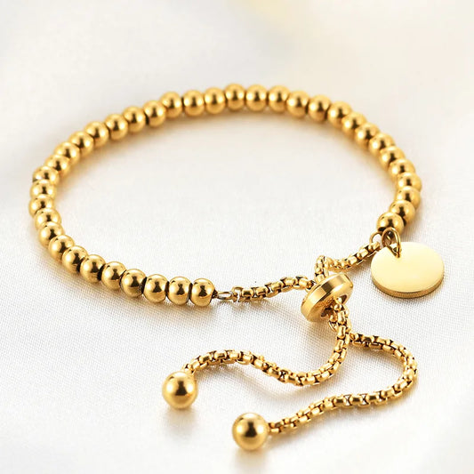 Gold Beaded Everyday Bracelet